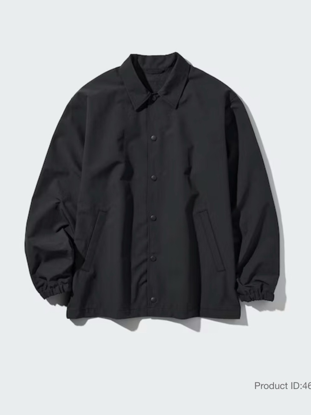 Uniqlo Black Water resistant Windbreaker Coach Jacket